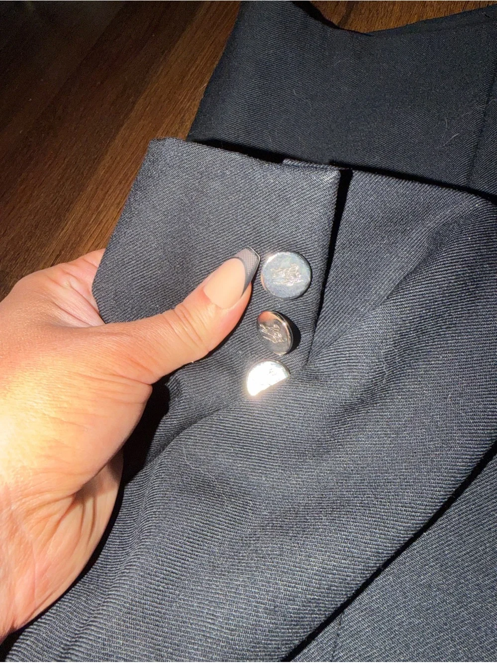 BURBERRYS Prorsum Black Logo Button Double Breasted Blazer Coat Jacket $900